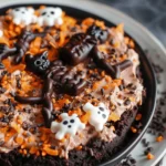 Easy Halloween food ideas : Graveyard Dip (Halloween Brownie Batter Dip)