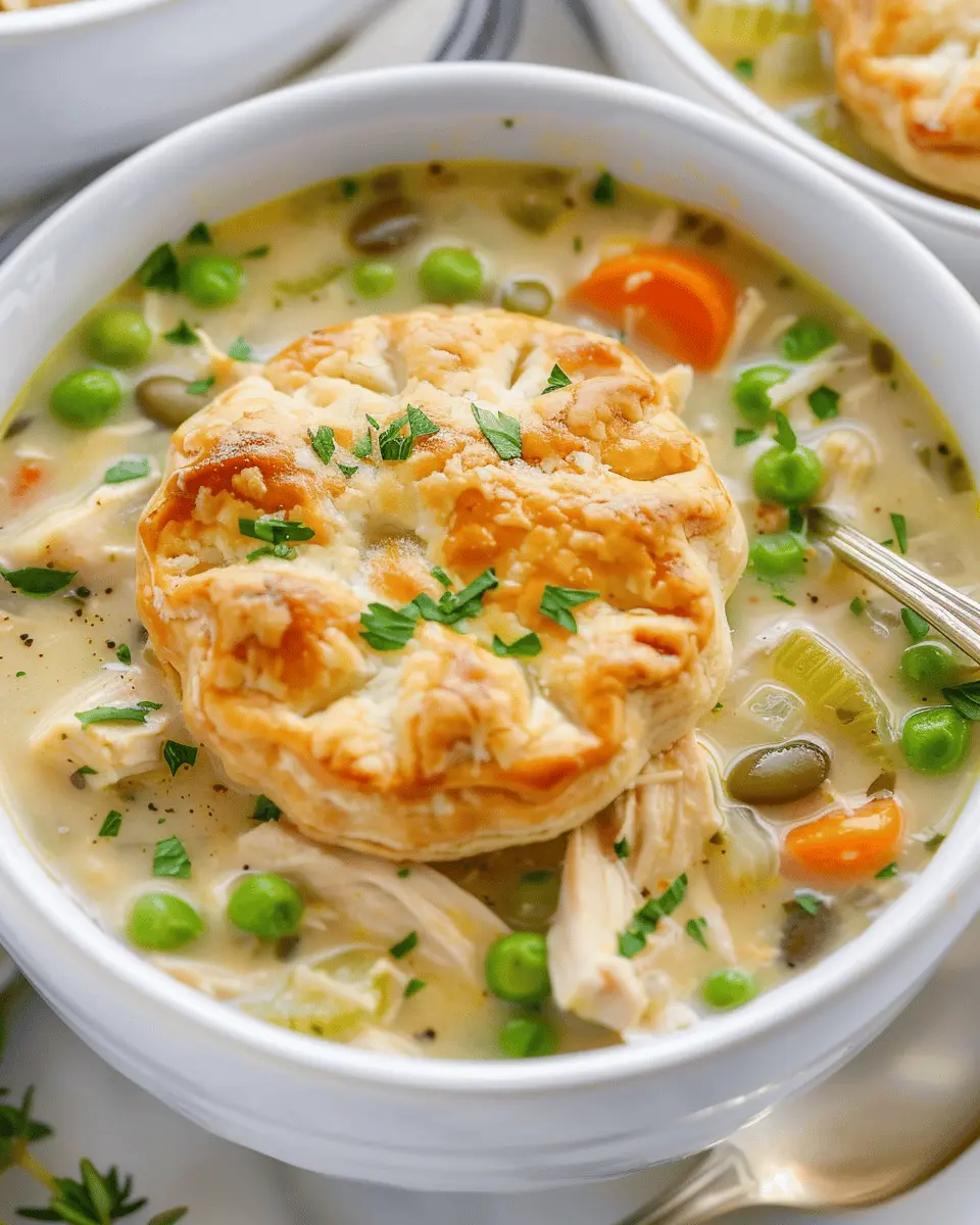 Easy Soup Recipes: Comforting Chicken Pot Pie Soup with Turkey Bacon