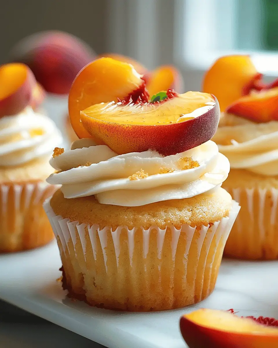 Honey Peach Cream Cheese Cupcakes: Indulgent &amp; Irresistibly Moist