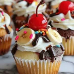 Banana Split Cupcakes
