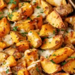 Sweet potato recipes : Cheesy Roasted Potatoes