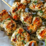 Easy Summer Meals Ideas : Ranch Garlic Parmesan Chicken Skewers