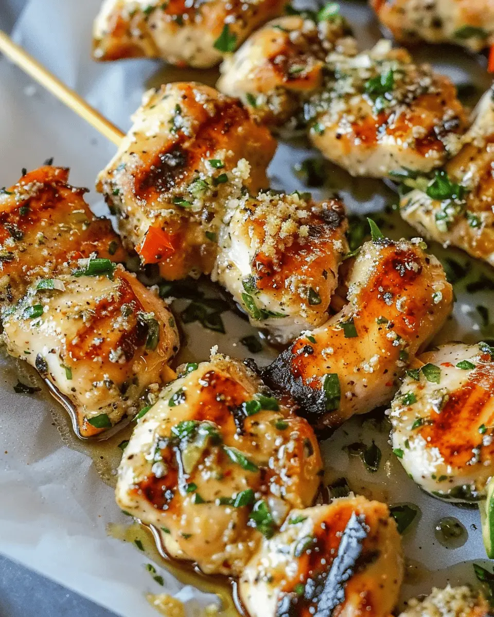 Easy Summer Meals Ideas: Savory Ranch Garlic Parmesan Chicken Skewers