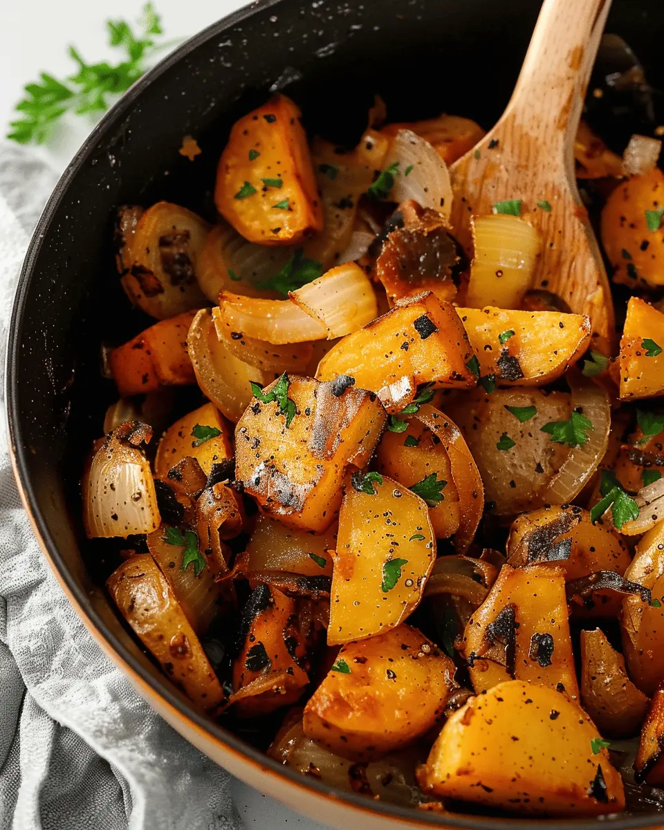 Sweet potato recipes: Best Ever Fried Potatoes with Turkey Bacon