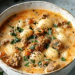 easy soup recipes : Creamy Italian Sausage Gnocchi Soup
