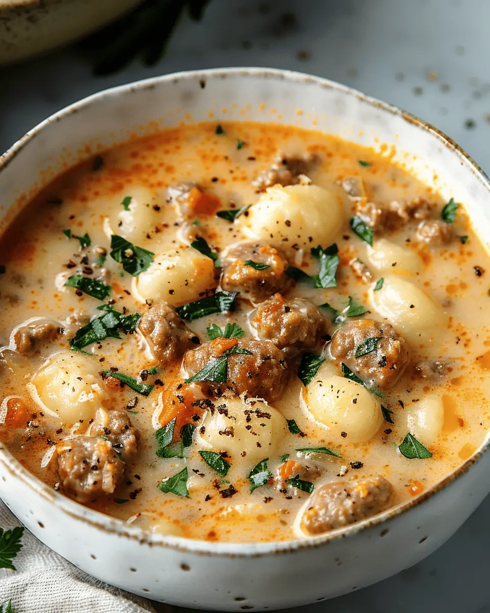 Easy Soup Recipes: Indulgent Creamy Italian Sausage Gnocchi Soup