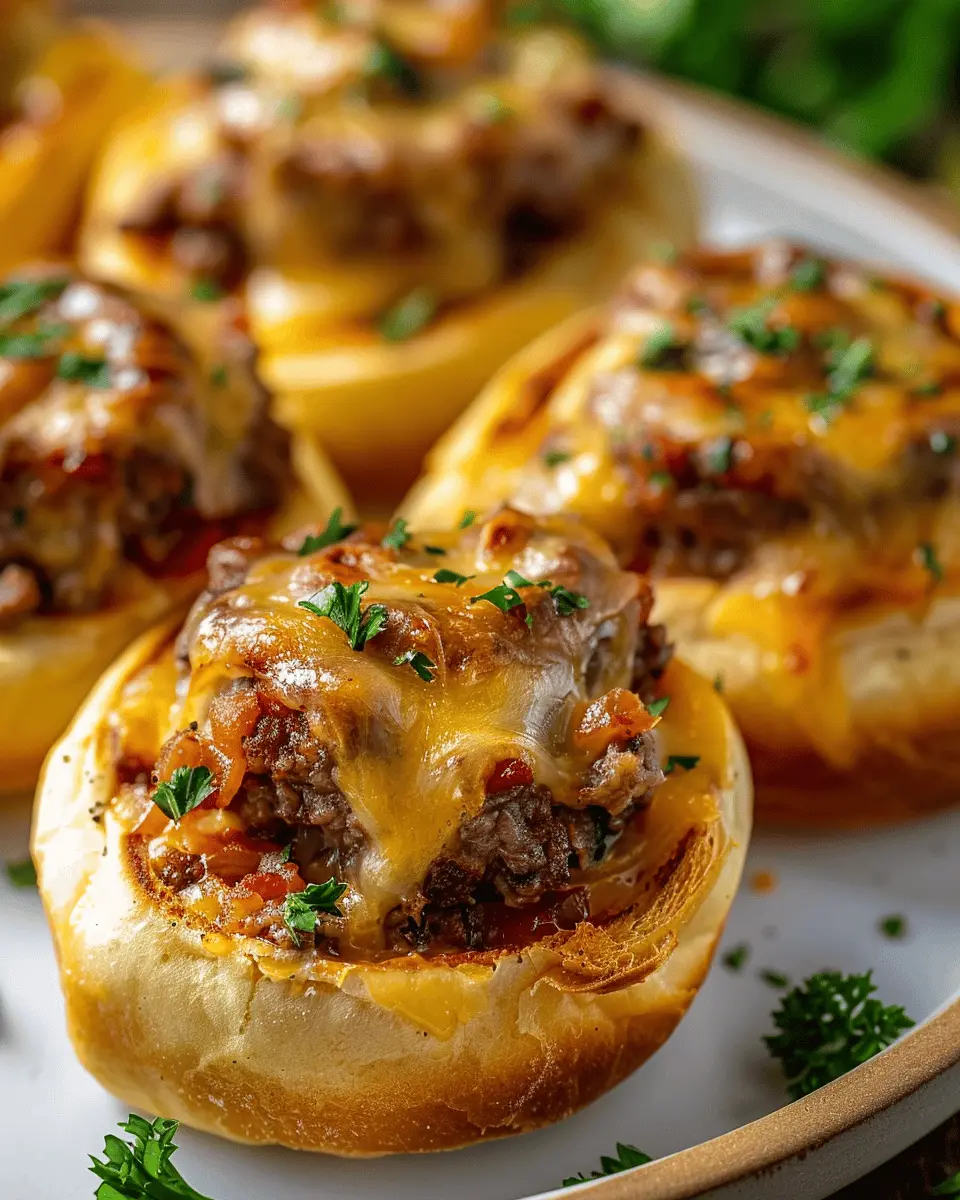 Garlic Butter Cheeseburger Rollups: Easy, Delicious Family Dinner