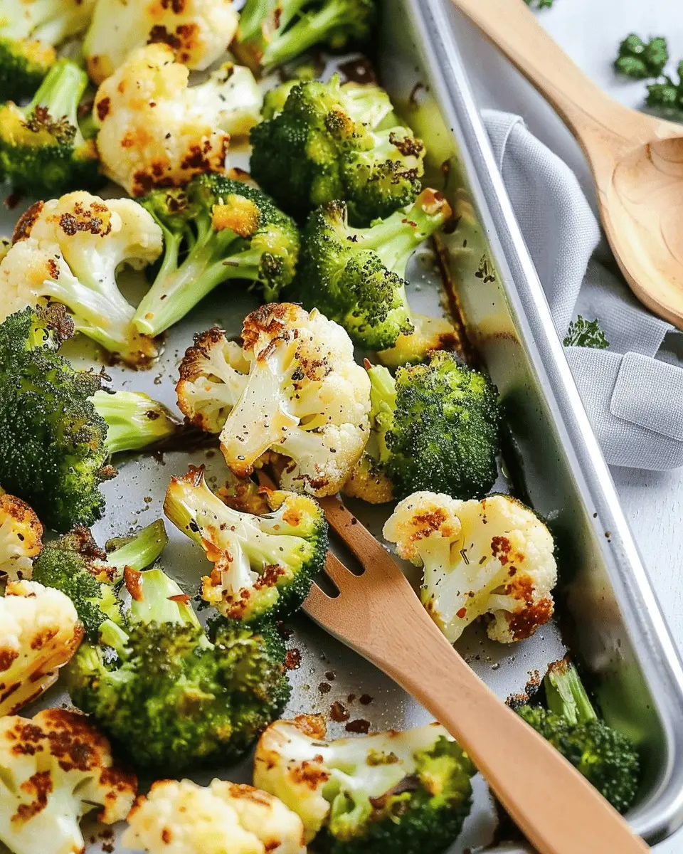 Easy Side Dishes: Delicious Roasted Broccoli and Cauliflower
