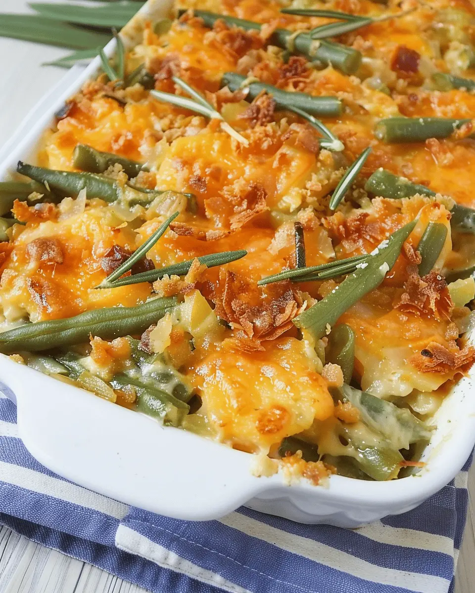 Sweet Potato Recipes: Indulgent Green Bean and Turkey Bacon Casserole