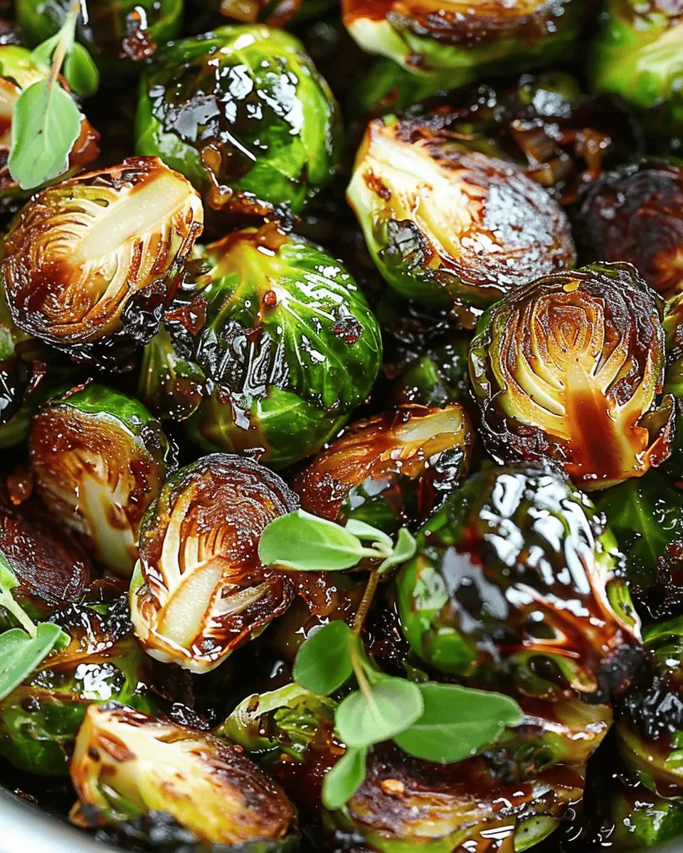 Crispy Honey Balsamic Brussels Sprouts with Savory Turkey Bacon
