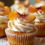 Irresistibly Moist Honey Peach Cream Cheese Cupcakes