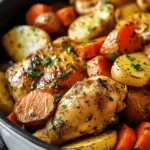 Slow Cooker Garlic Butter Chicken and Veggies