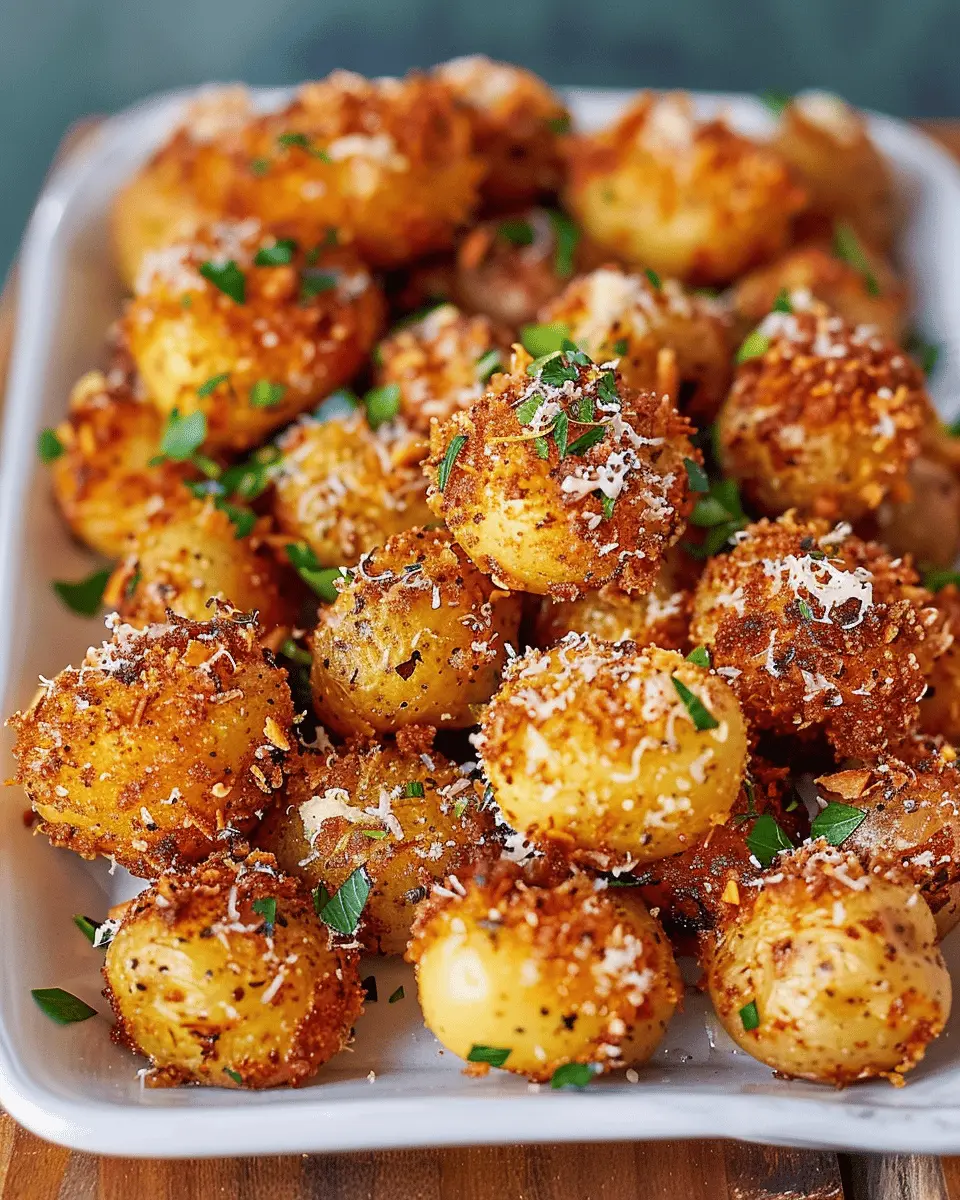 Crispy Parmesan Crusted Baby Potatoes: The Best Easy Side Dish