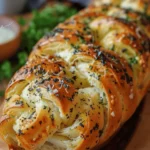 Swirled Garlic Herb And Cheese Bread