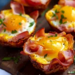 breakfast ideas : Ham and Egg Cups