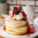 breakfast ideas : Fluffy Japanese Soufflé Pancakes