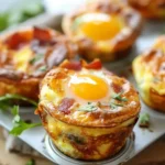 breakfast ideas : Muffin Tin Baked Eggs