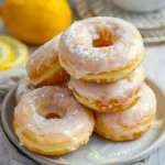 breakfast ideas : Lemon Glazed Air Fryer Donuts