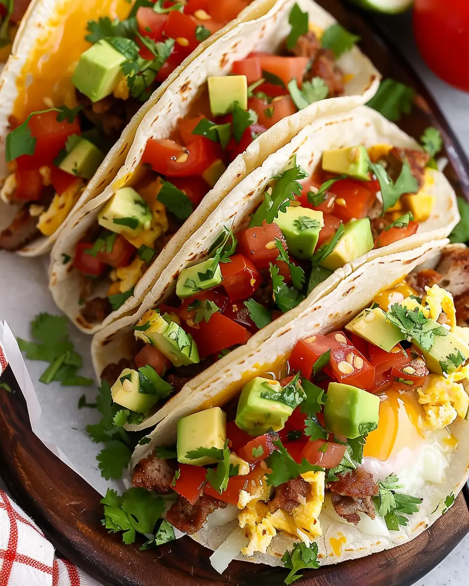 Breakfast ideas: Easy Turkey Bacon Breakfast Tacos You’ll Love