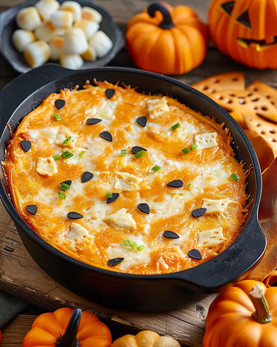 Halloween Buffalo Chicken Dip: Easy Boo-ffalo Dip Recipe with Turkey Bacon