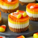 Mini Candy Corn Cheesecakes