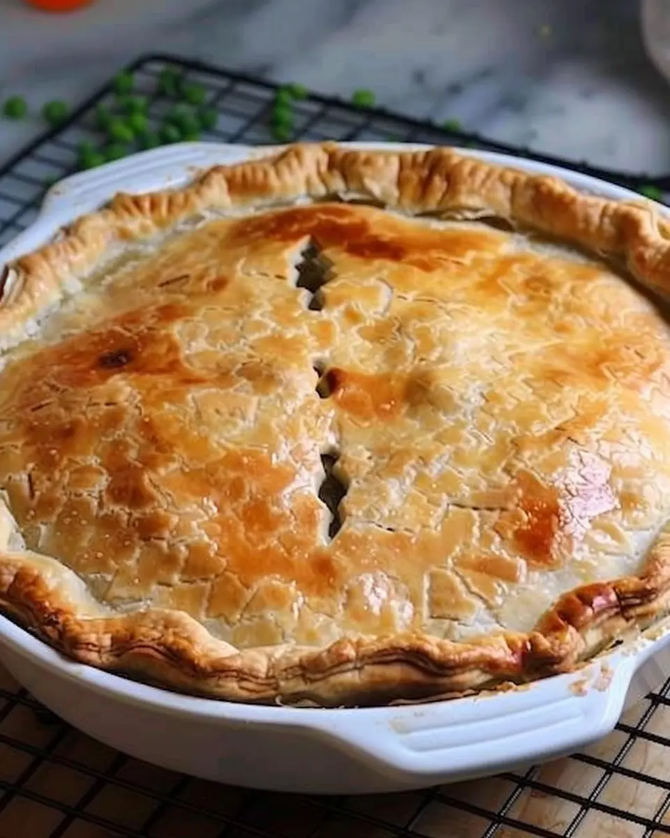 Easy Homemade Chicken Pot Pie Recipe with Turkey Bacon Delight