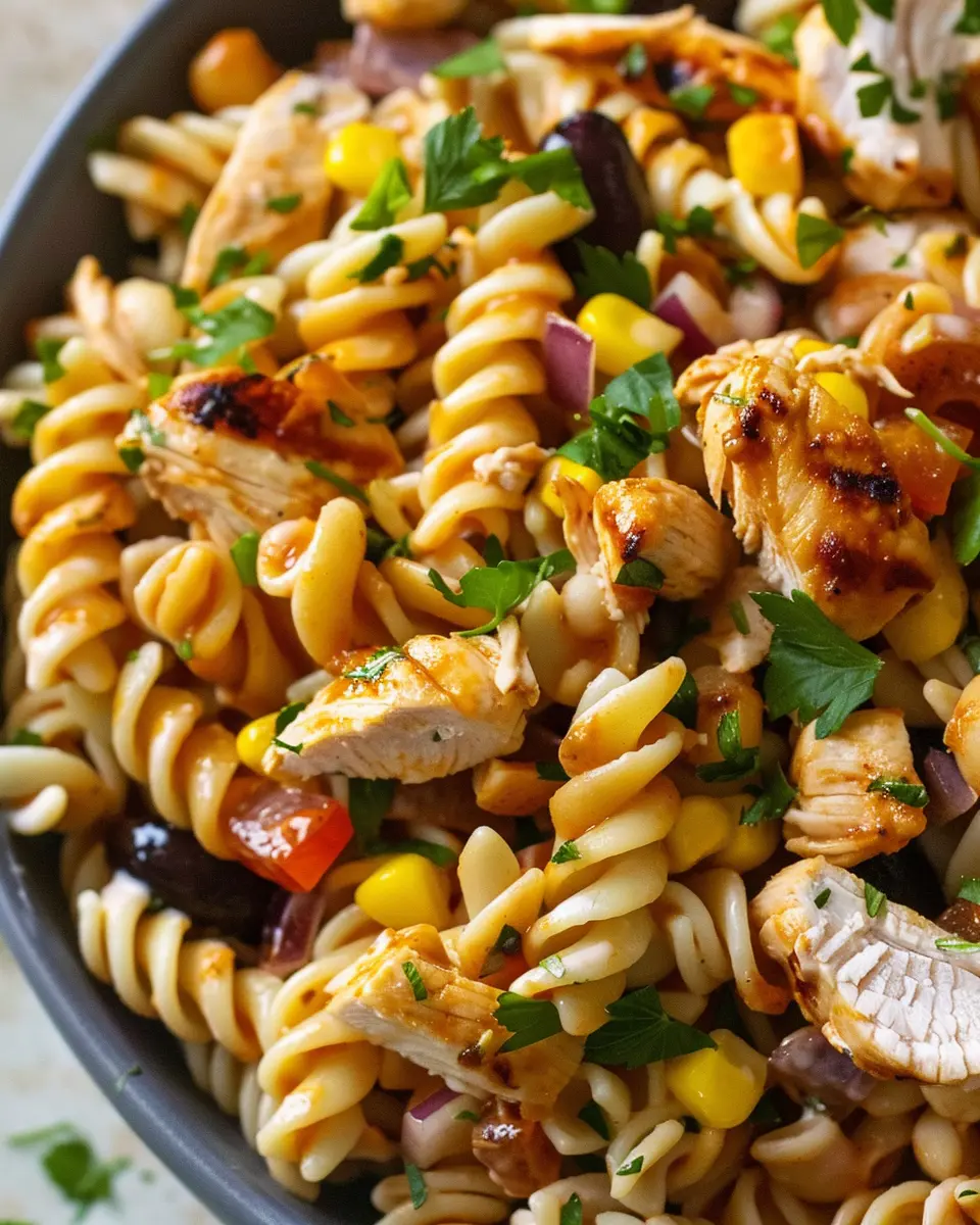 BBQ Chicken Pasta Salad: Easy and Flavorful Weeknight Delight
