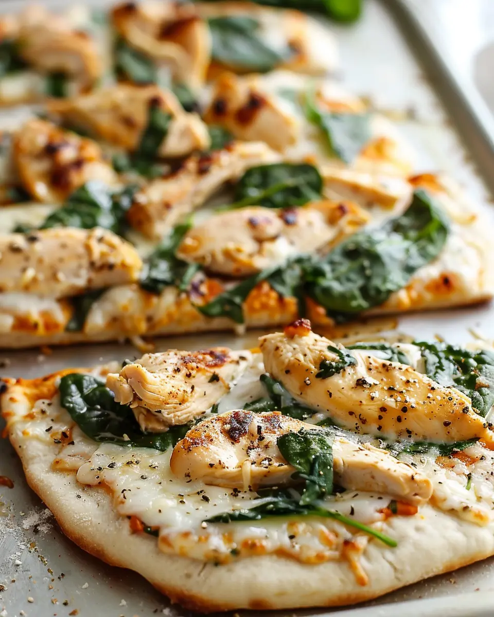 Chicken and Spinach Flatbread: A Quick and Easy Comfort Meal