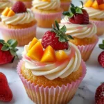 Strawberry Mango Cupcakes