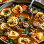 Autumn Tortellini Soup with Sausage