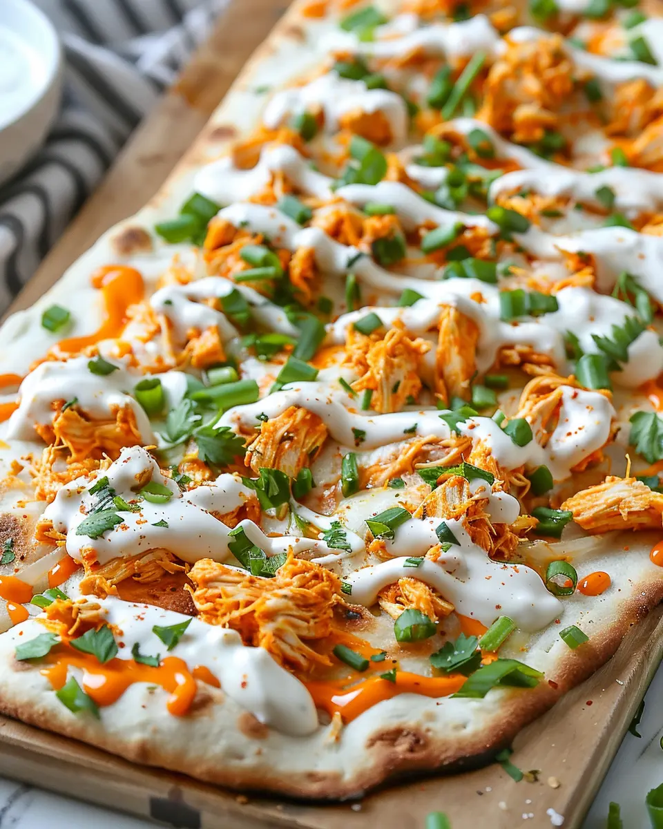 Buffalo Chicken Flatbread: Easy Recipe for a Flavorful Feast