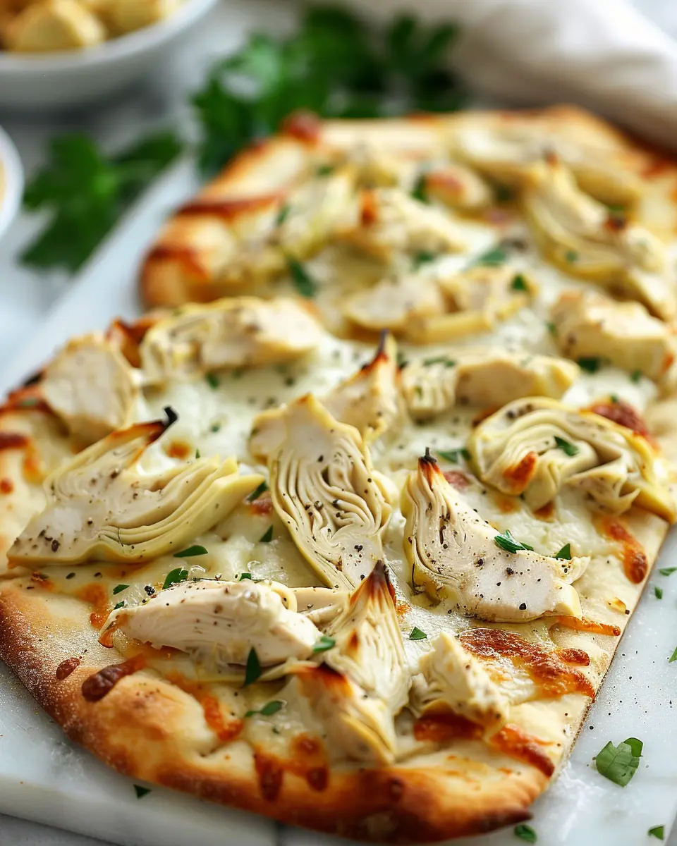Chicken and Artichoke Flatbread: Easy, Flavorful Family Delight