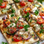 Mediterranean Chicken Flatbread