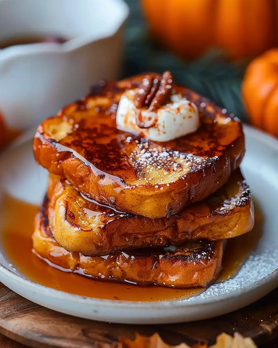 Breakfast ideas: Indulgent Pumpkin French Toast with Turkey Bacon