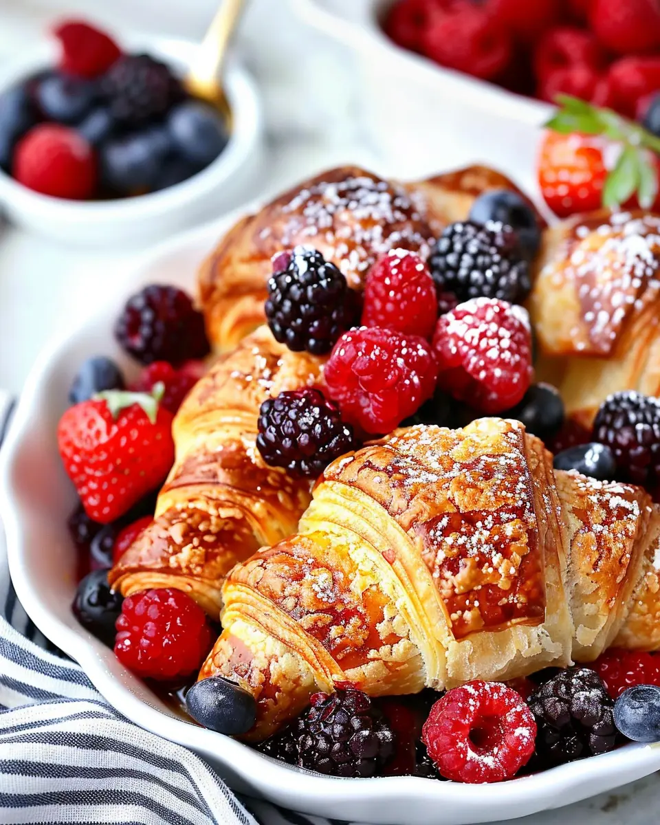 breakfast ideas: Indulgent Berry Croissant Bake for Easy Mornings
