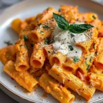 Creamy Tomato Garlic Rigatoni Pasta Recipe