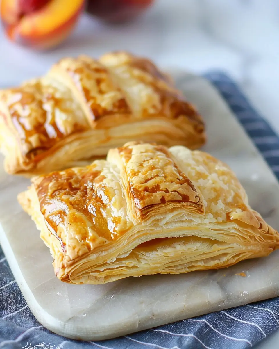 Breakfast ideas: Indulgent Peach Puff Pastry with Turkey Bacon