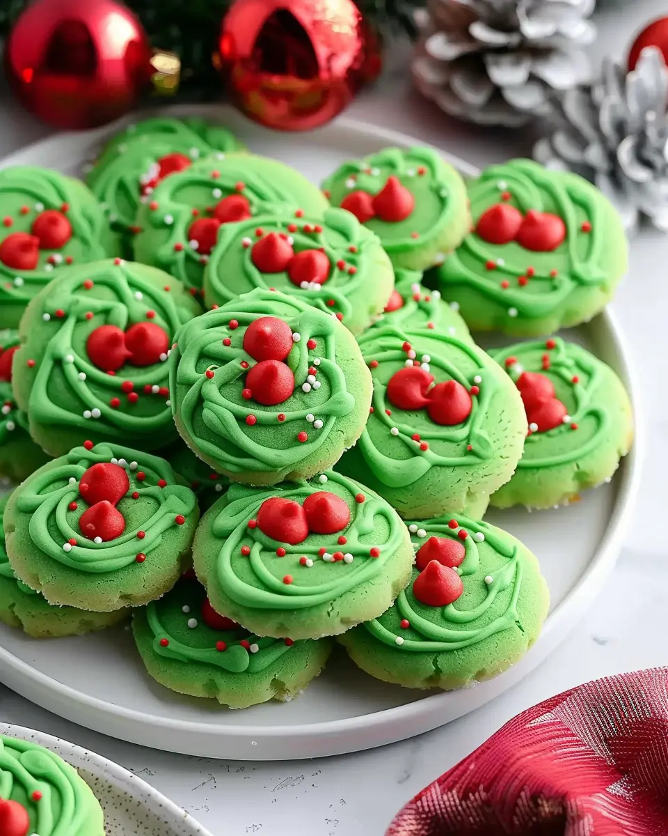 Christmas Cookie Recipes Holiday: Indulgent Sweet Grinch Sugar Cookies