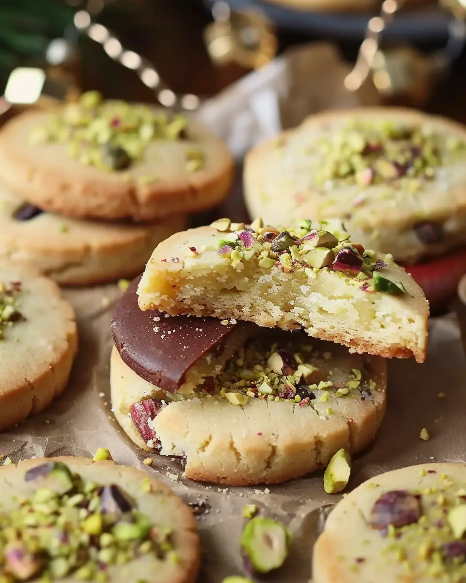 Christmas Cookie Recipes Holiday: Indulgent Pistachio Shortbread Cookies