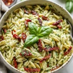 Pesto Orzo Salad with Sun-Dried Tomatoes