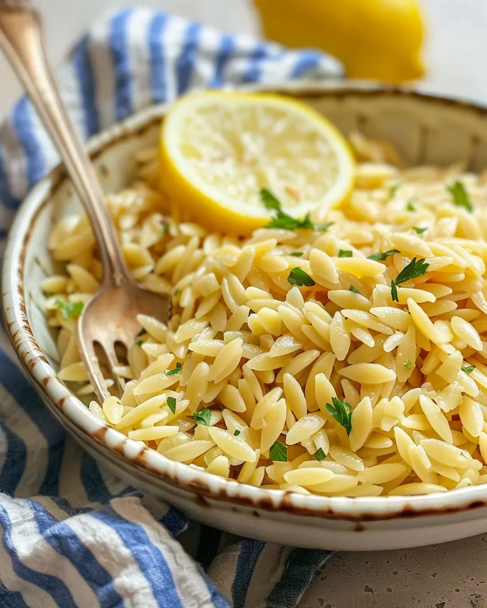 Lemon Orzo Delight: Easy Recipe with Turkey Bacon and Veggies