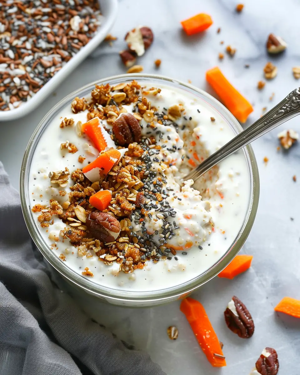Breakfast Bowl Recipes: Indulgent Carrot Cake Overnight Oats with Turkey Bacon
