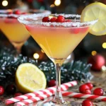 Cranberry Lemon Drop Cocktails : Christmas Lemon Drop Cosmo