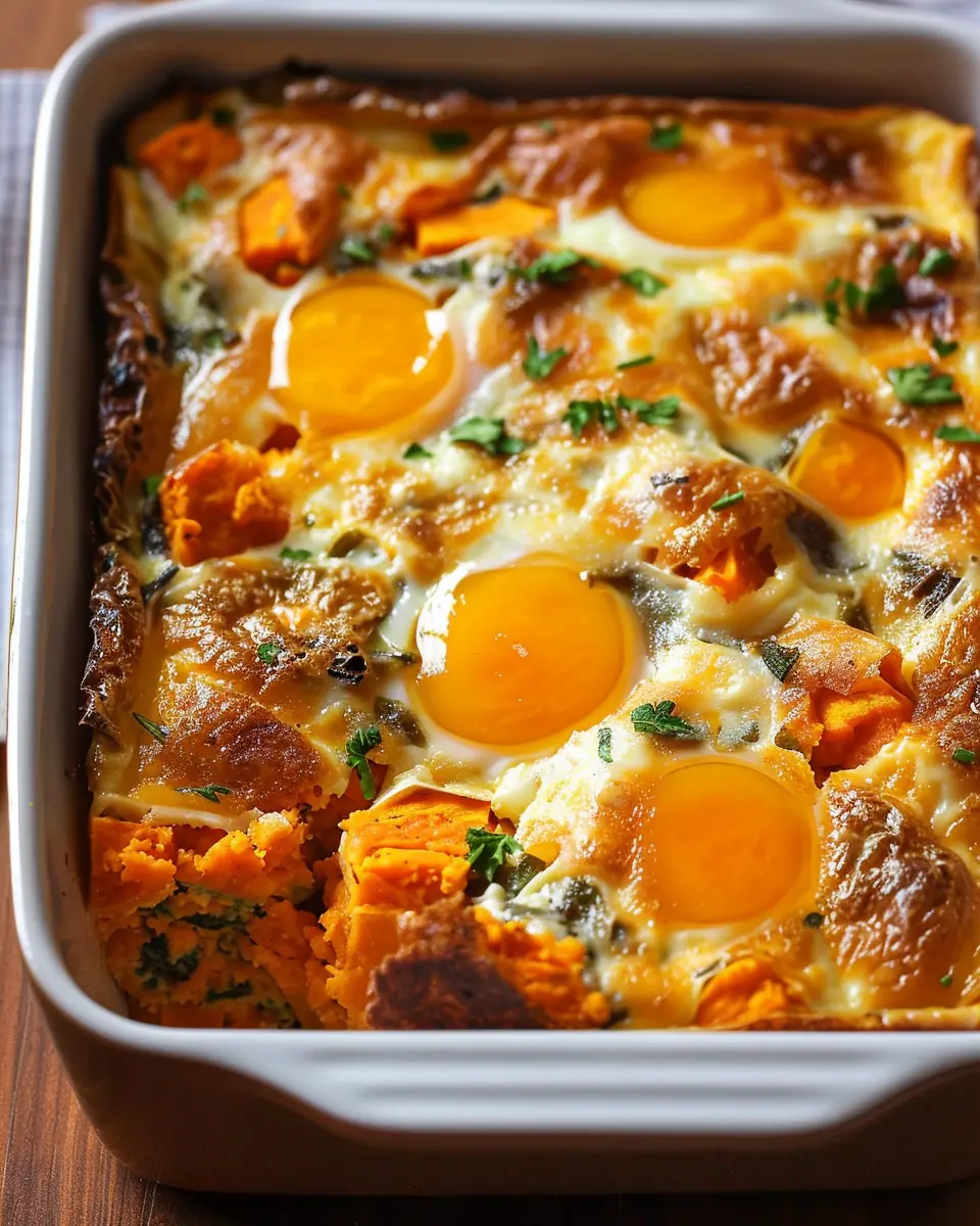 Breakfast Bowl Recipes: Easy Sweet Potato Egg Casserole with Turkey Bacon