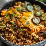 One-Pot Cheeseburger Orzo Skillet