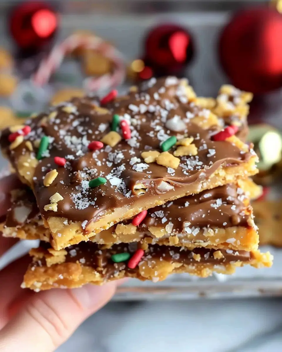 Christmas Cookie Recipes Holiday: Easy Cracker Toffee Cookies Delight