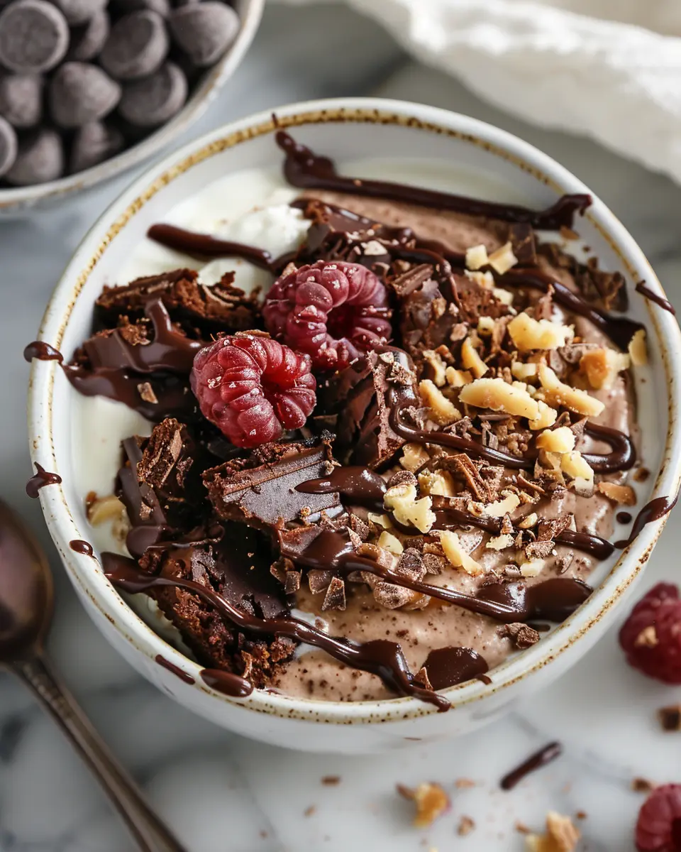 Breakfast Bowl Recipes: Indulgent Brownie Yogurt Bowl Delight