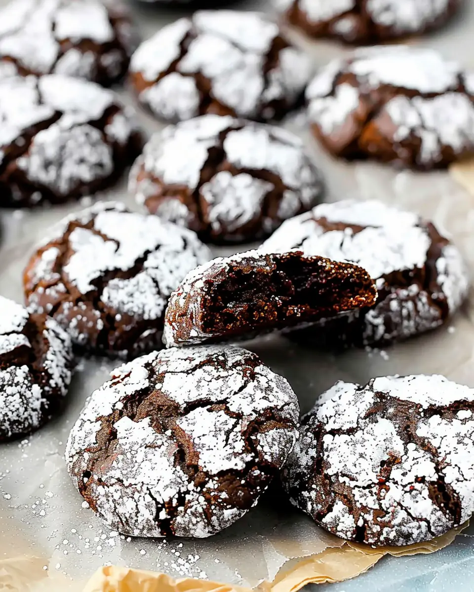 Soft Gingerbread Cookies: Indulgent Double Chocolate Crinkle Treats