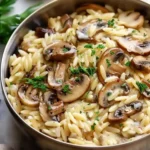 Tasty Orzo with Mushrooms