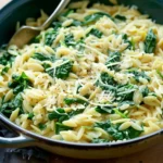 One-Pot Spinach Orzo with Parmesan